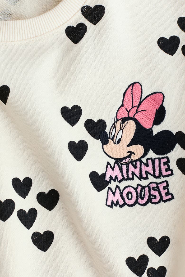 Motif-detail Sweatshirt, Alternate, color, Cream/Minnie Mouse