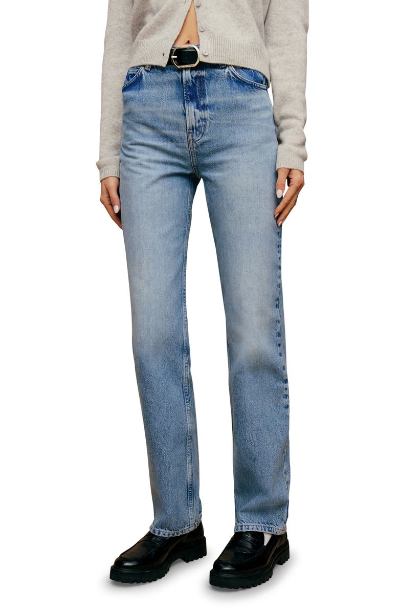 Reformation Abby Straight Leg Jeans, Main, color, 