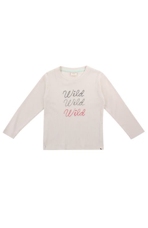 Organic Cotton Wild Solgan Print Top (Toddler, Little Kids, Big Kids)