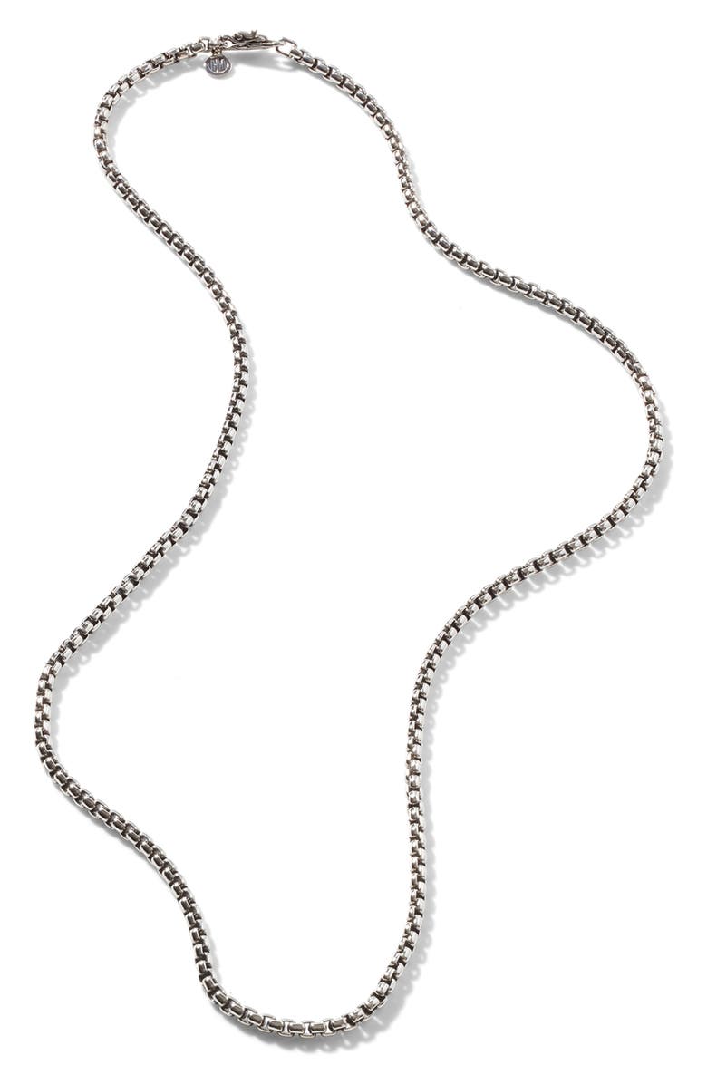 John Hardy Men's Naga Box Chain Necklace, Alternate, color, Silver