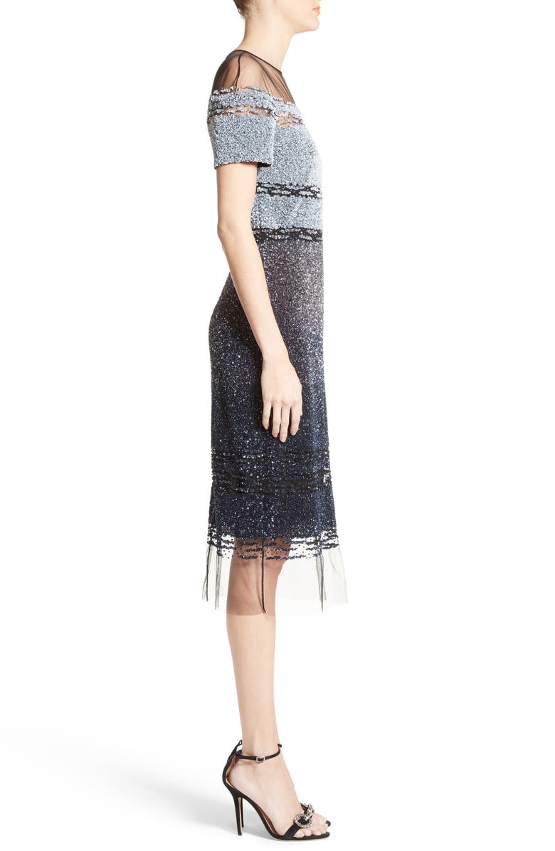 Pamella Roland Signature Sequin Cocktail Dress, Alternate, color, 