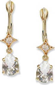Anzie Jac + Jo Emilia Gothic Star Pear Drop Earrings