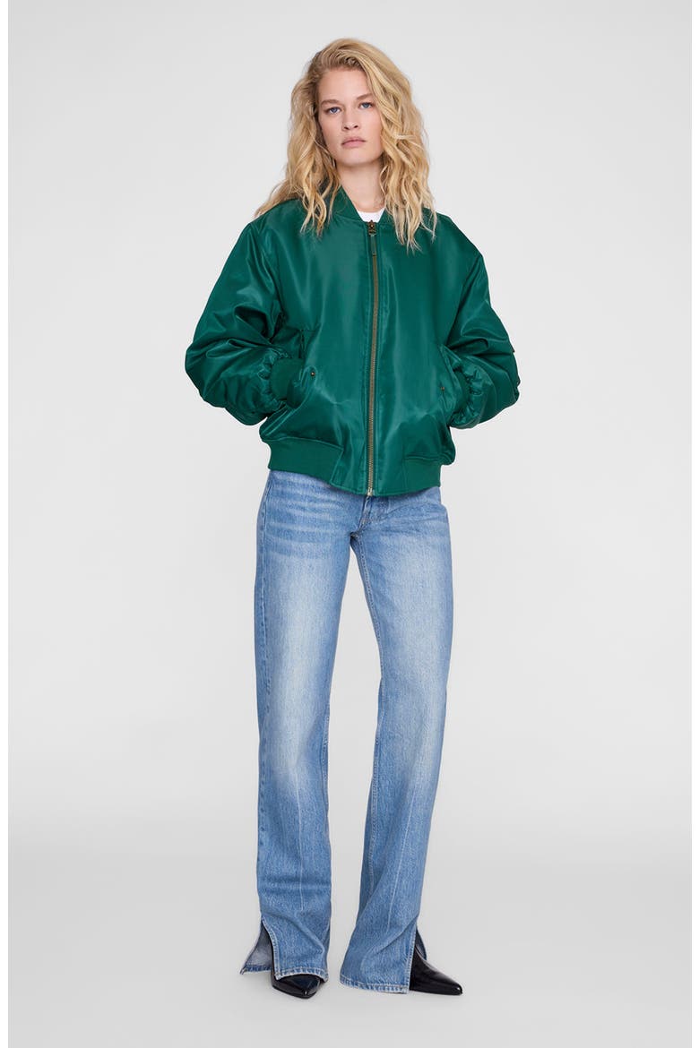 Leon Bomber Jacket, Alternate, color, Deep Emerald