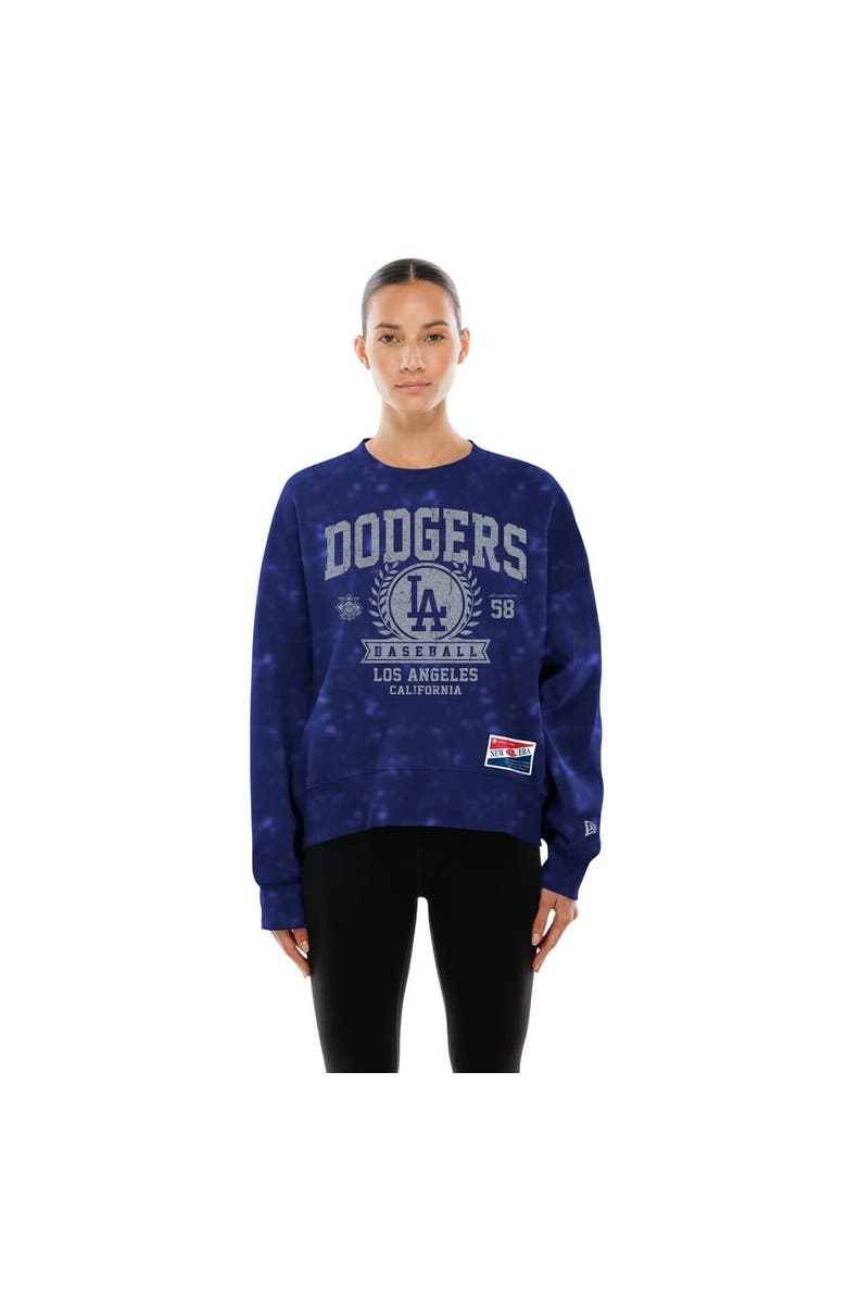 New Era Women's New Era  Royal Los Angeles Dodgers Throwback Oversized Boxy Sweatshirt, Main, color, Royal