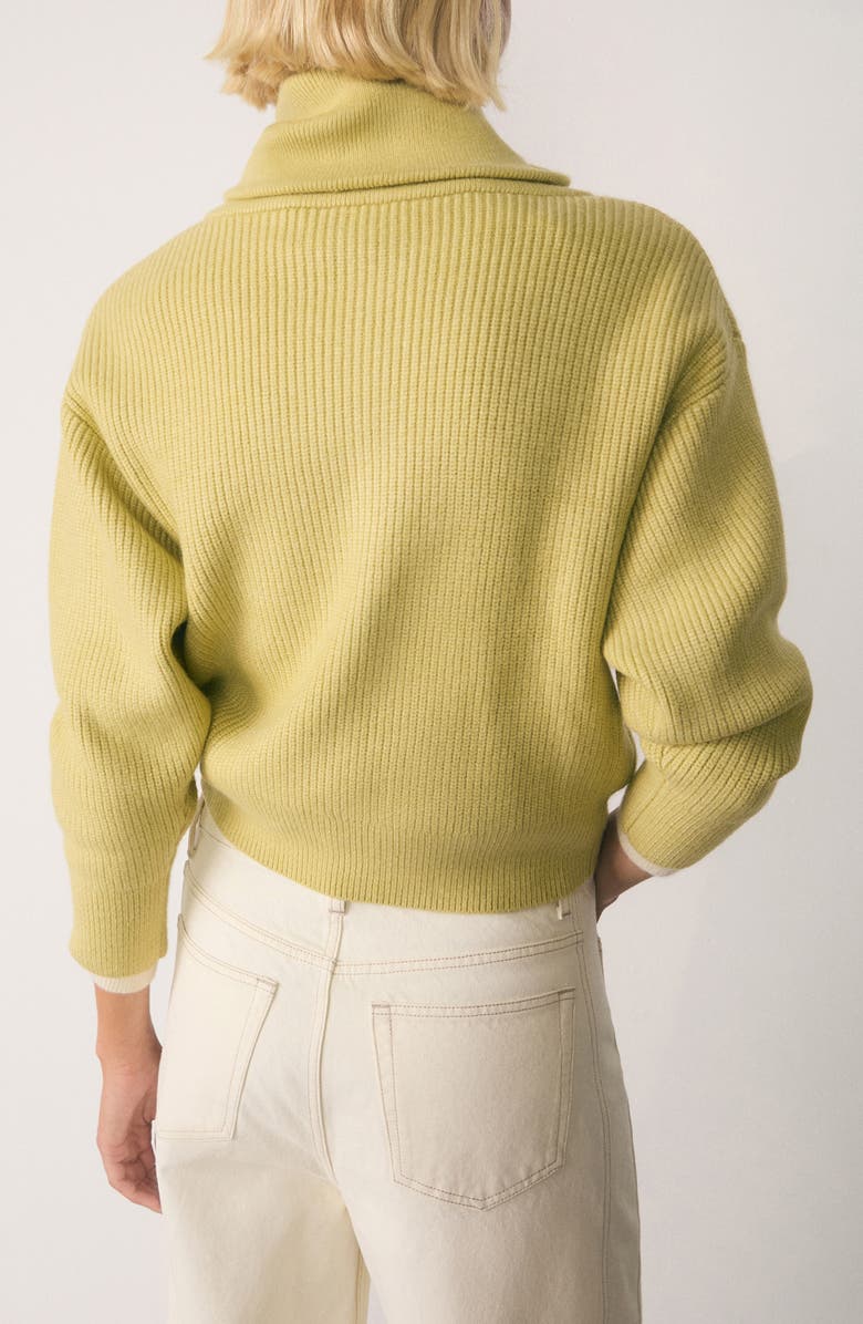 MANGO High Neck Half Zip Sweater, Alternate, color, 