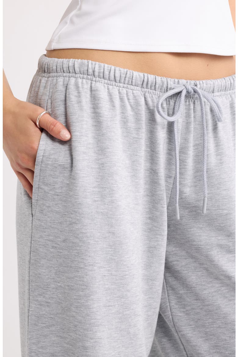 Narrow Waistband Baggy Wide Leg Sweatpants, Alternate, color, GREY SOFT HEATHER
