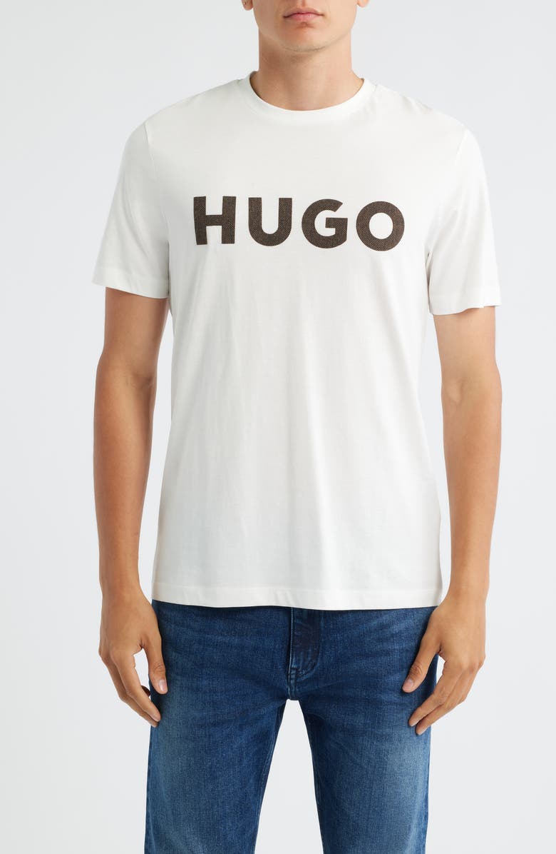 HUGO Dulivio Logo Cotton Graphic T-Shirt, Main, color, 
