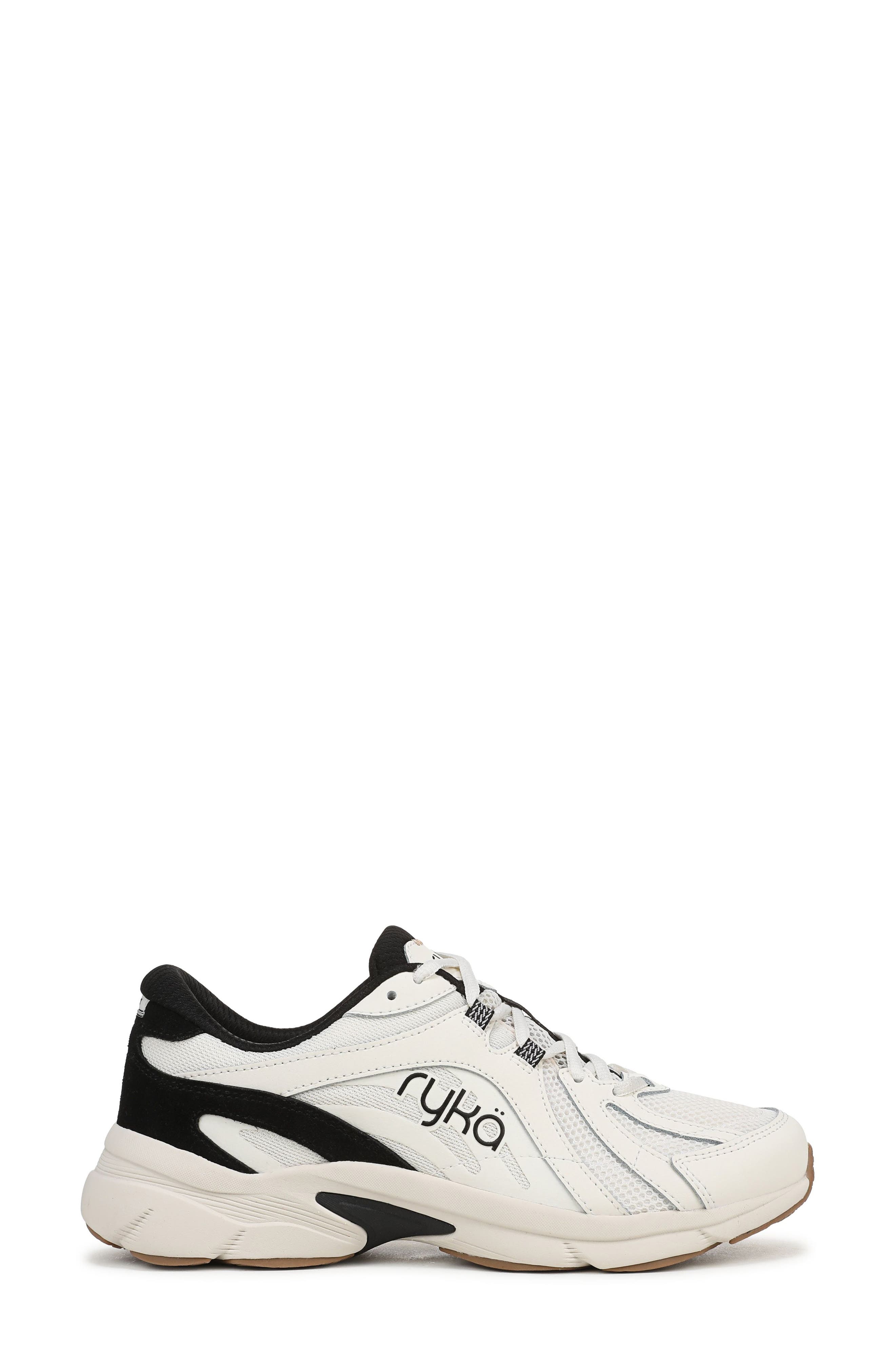 Skylift Walking Sneaker, Alternate, color, WHITE/ BLACK LEATHER/ MESH