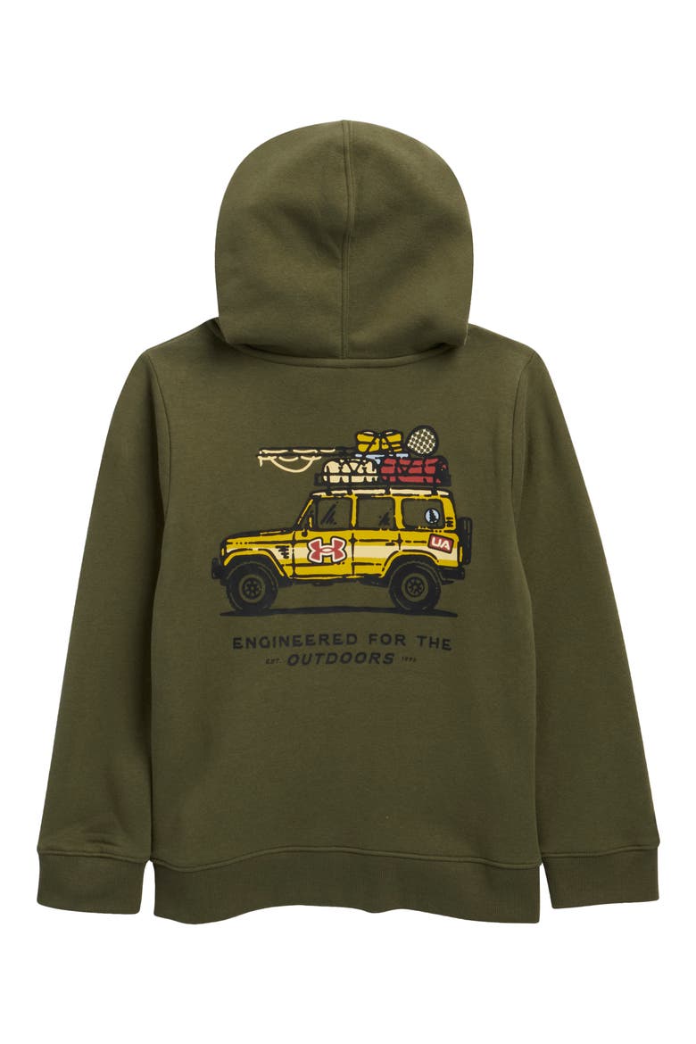 Kids' Alpine Explorer Fleece Hoodie, Alternate, color, MARINE GREEN
