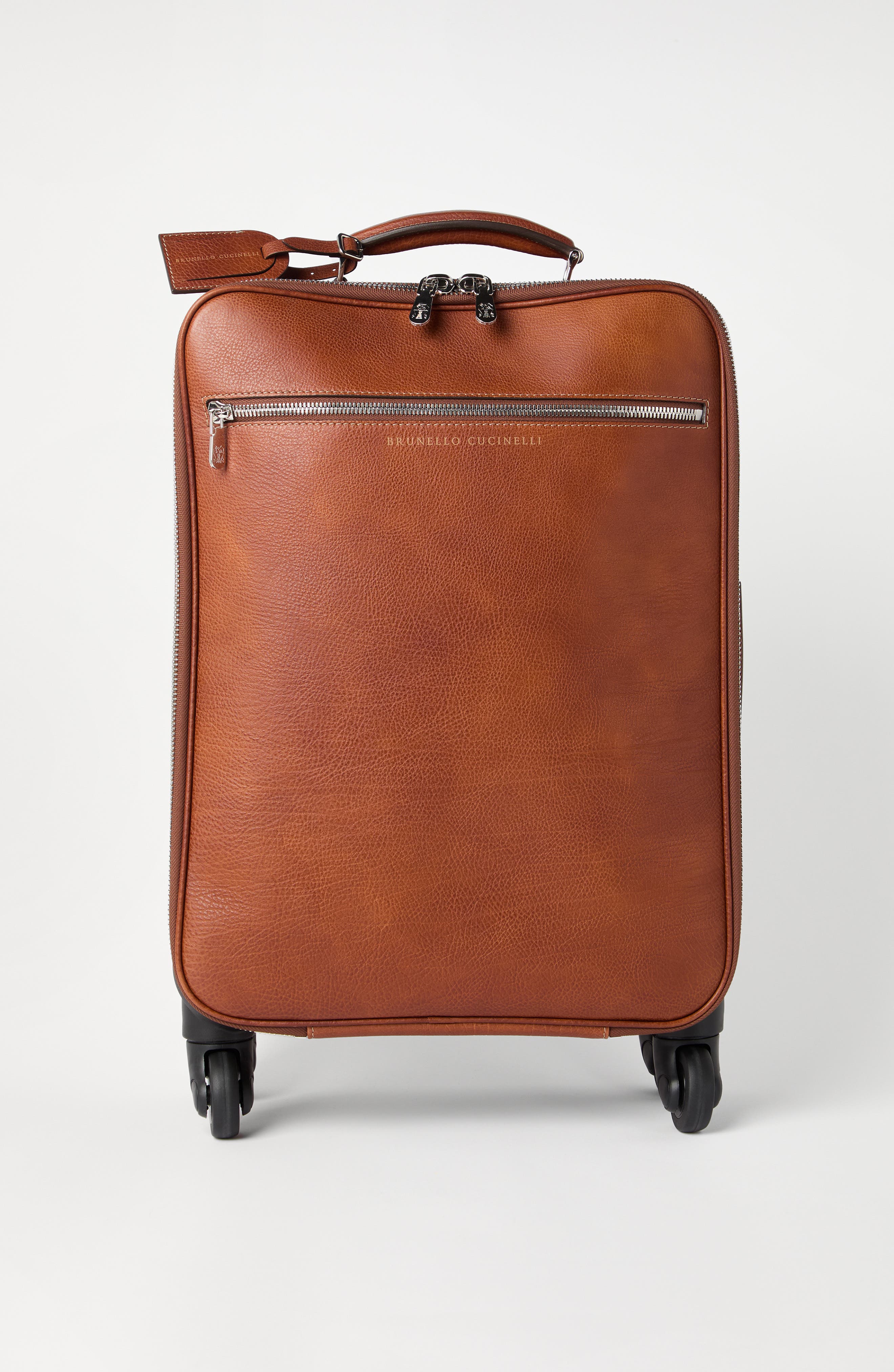 Brunello Cucinelli Grained calfskin suitcase, Alternate, color, 