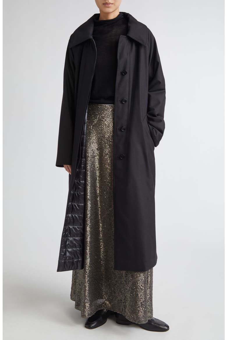 Sequin A-Line Skirt, Alternate, color, GRAY