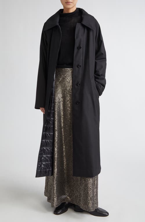 Herno Belted Reversible Fluid Wool Blend Gabardine & Nylon Ultralight Trench Coat In Multi
