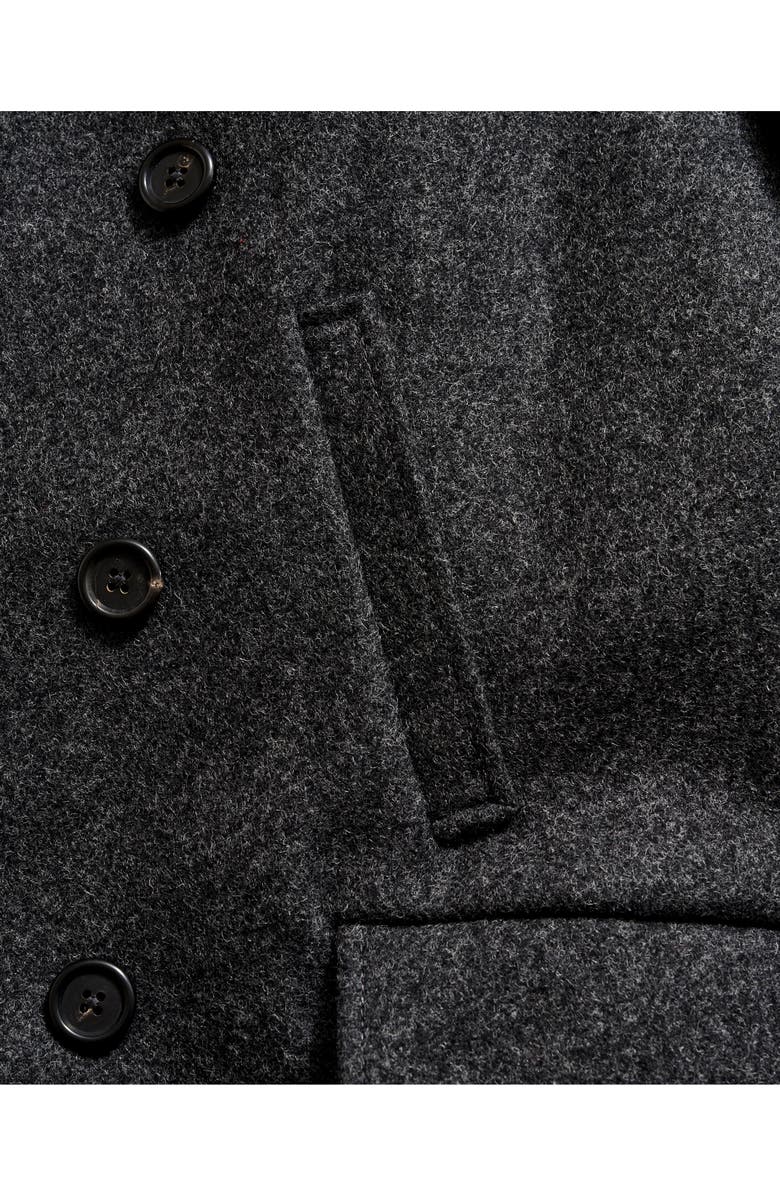 Billy Reid Bond Wool Blend Peacoat, Alternate, color, Grey Heather