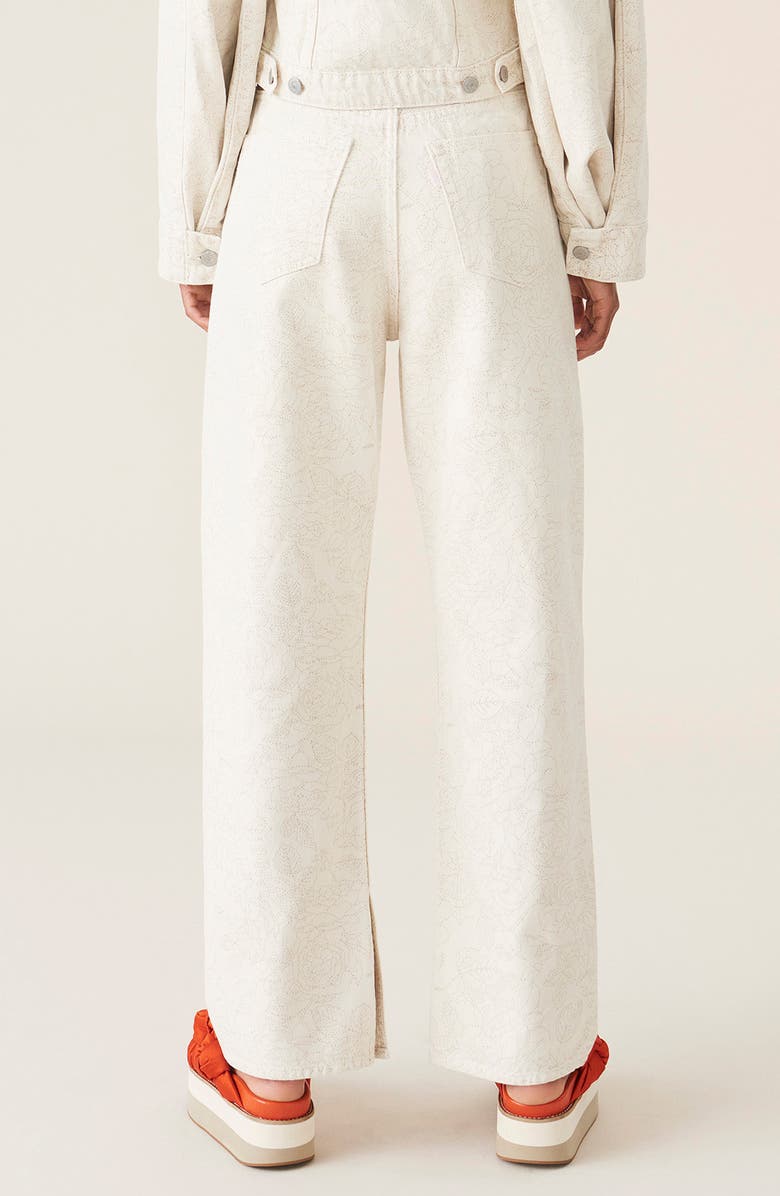 Ganni x Levi's<sup>®</sup> Floral Print Wide Leg Jeans, Alternate, color, 