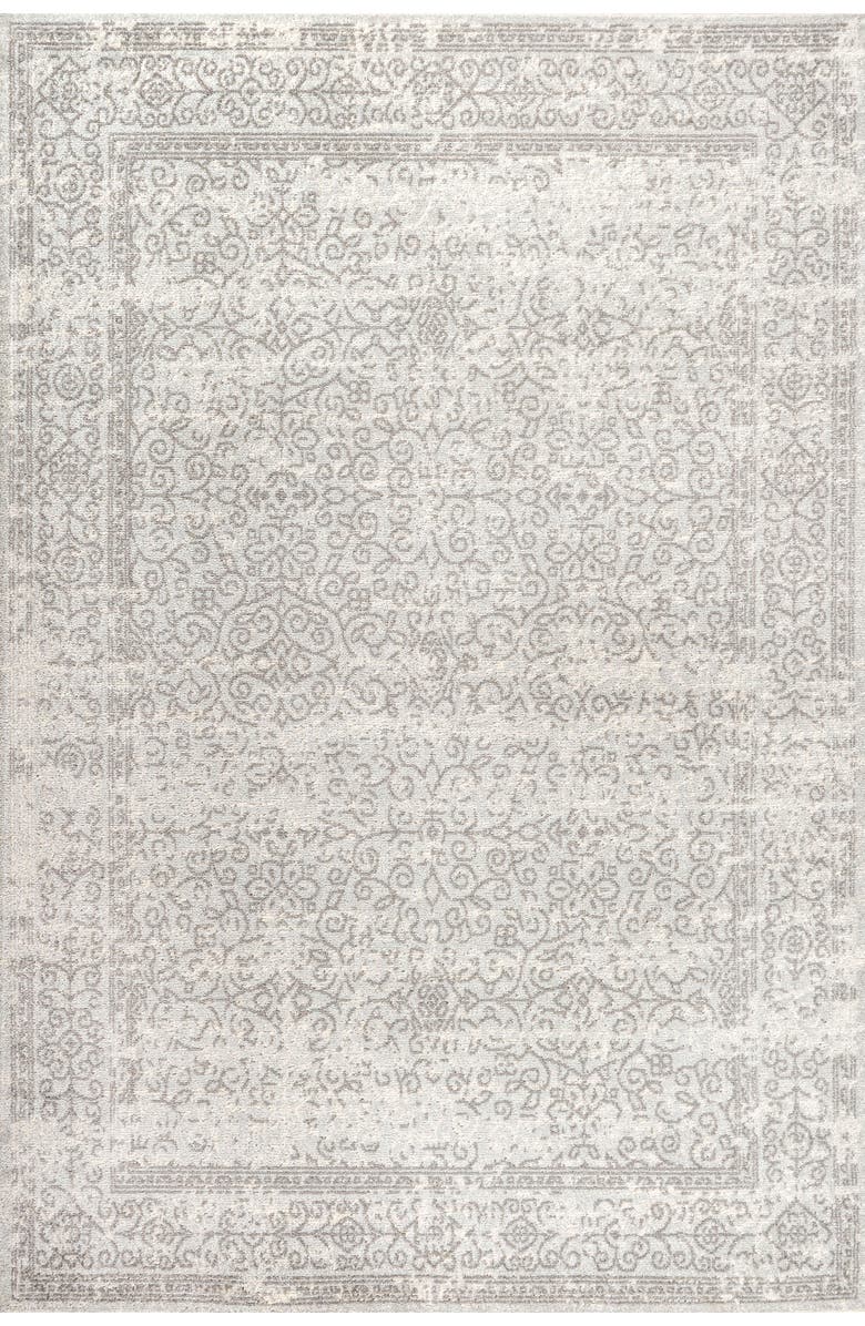 JONATHAN Y Ferro Filigree Area Rug, Main, color, Gray/Dark Gray