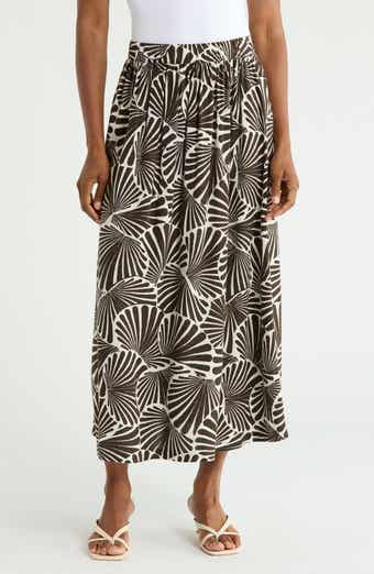 Printed Full Midi Skirt