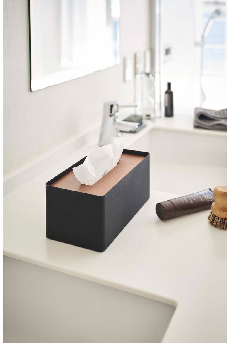 Standard Rectangular Tissue Box Case, Alternate, color, WALNUT