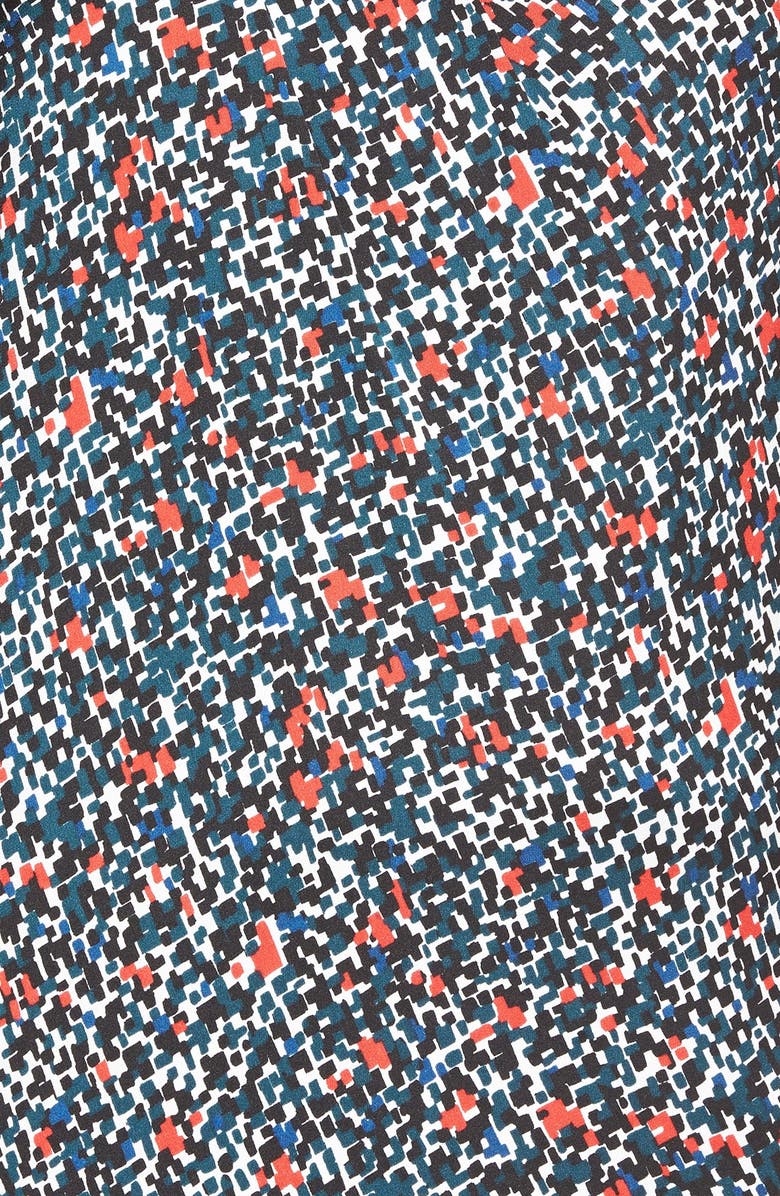 Classiques Entier<sup>®</sup> Pleat V-Neck Print Stretch Silk Shell, Alternate, color,