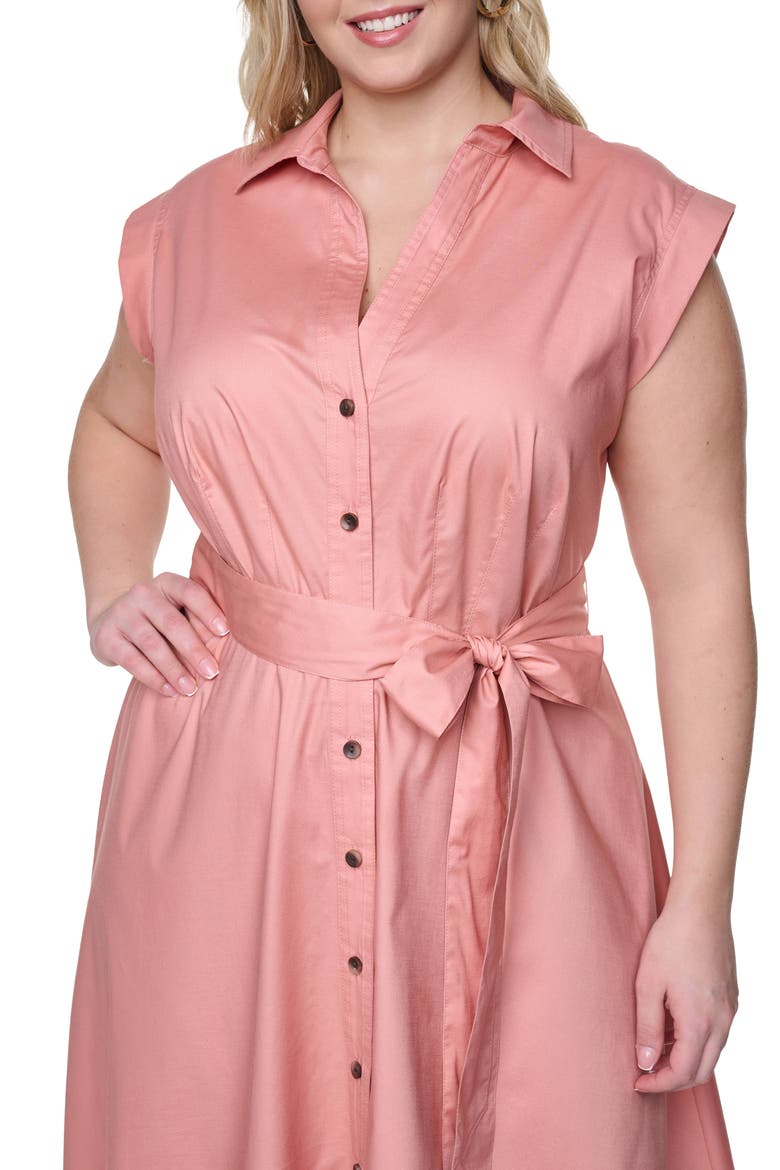 Cap Sleeve Shirtdress, Alternate, color, DESERT ROSE