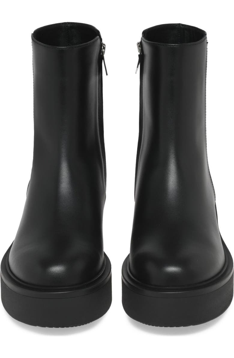 Gianvito Rossi Hiro Bootie Biker, Alternate, color, Black Calf Leather