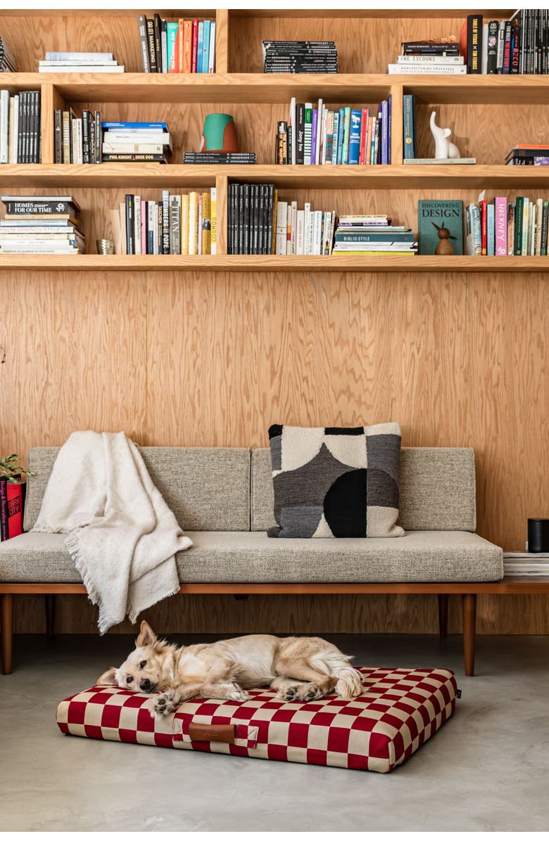 LAY LO Checker Dog Bed, Alternate, color, Red