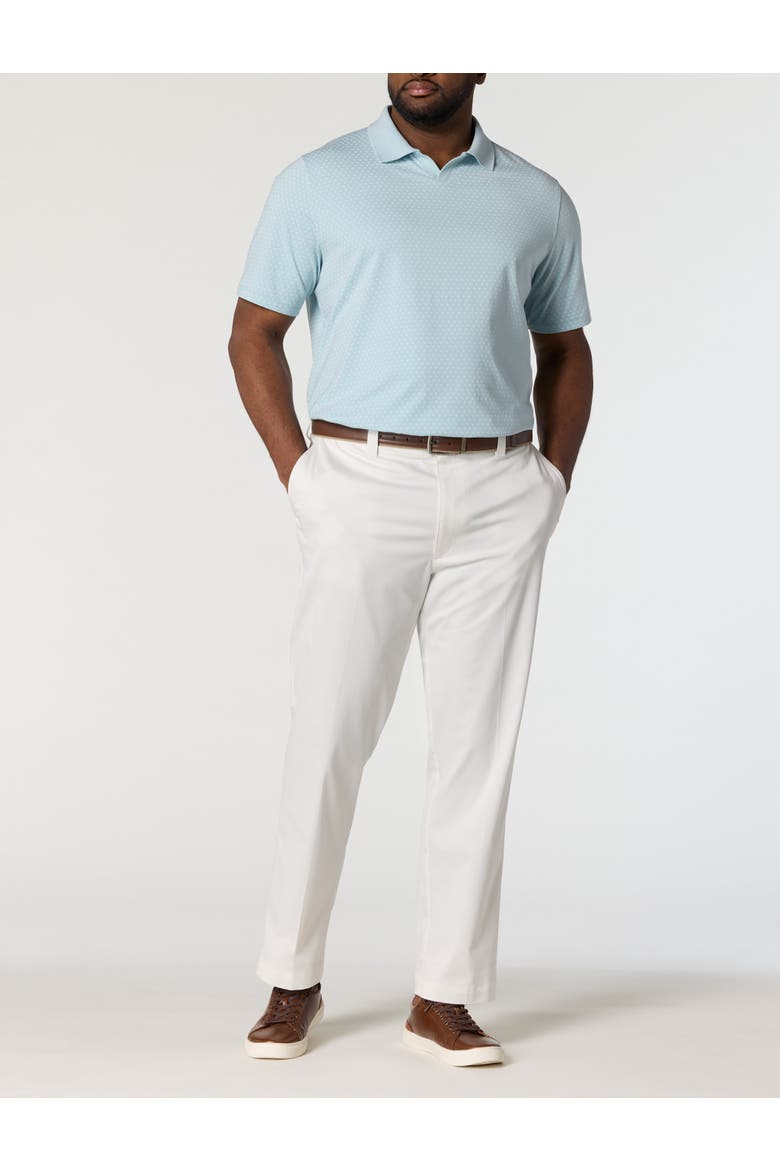 Big & Tall  Printed Notch-Collar Tech Polo Shirt, Alternate, color, WINTER SKY