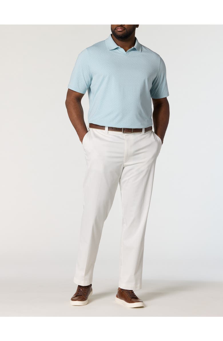 Oak Hill by DXL Big & Tall  Printed Notch-Collar Tech Polo Shirt, Alternate, color, Winter Sky