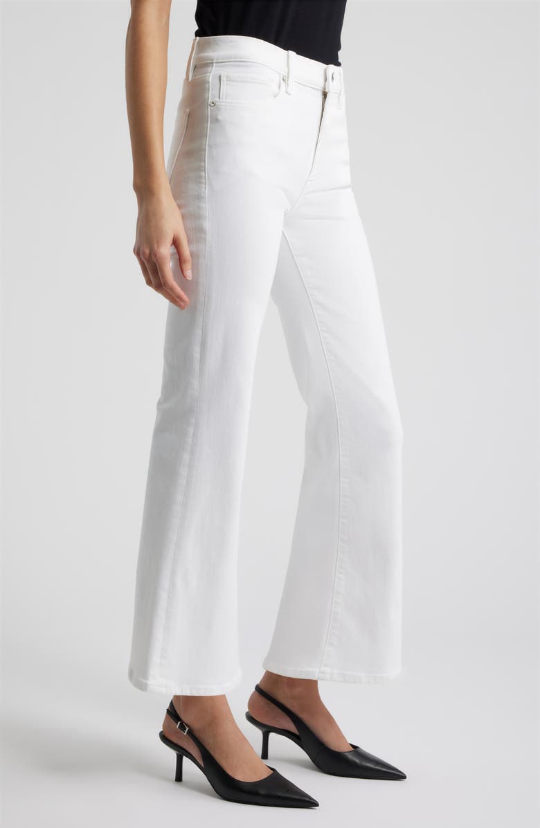 FRAME The Pixie Icon High Waist Flare Jeans, Alternate, color, White