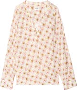 Zadig & Voltaire Torny Mirror Flowers Popover Top