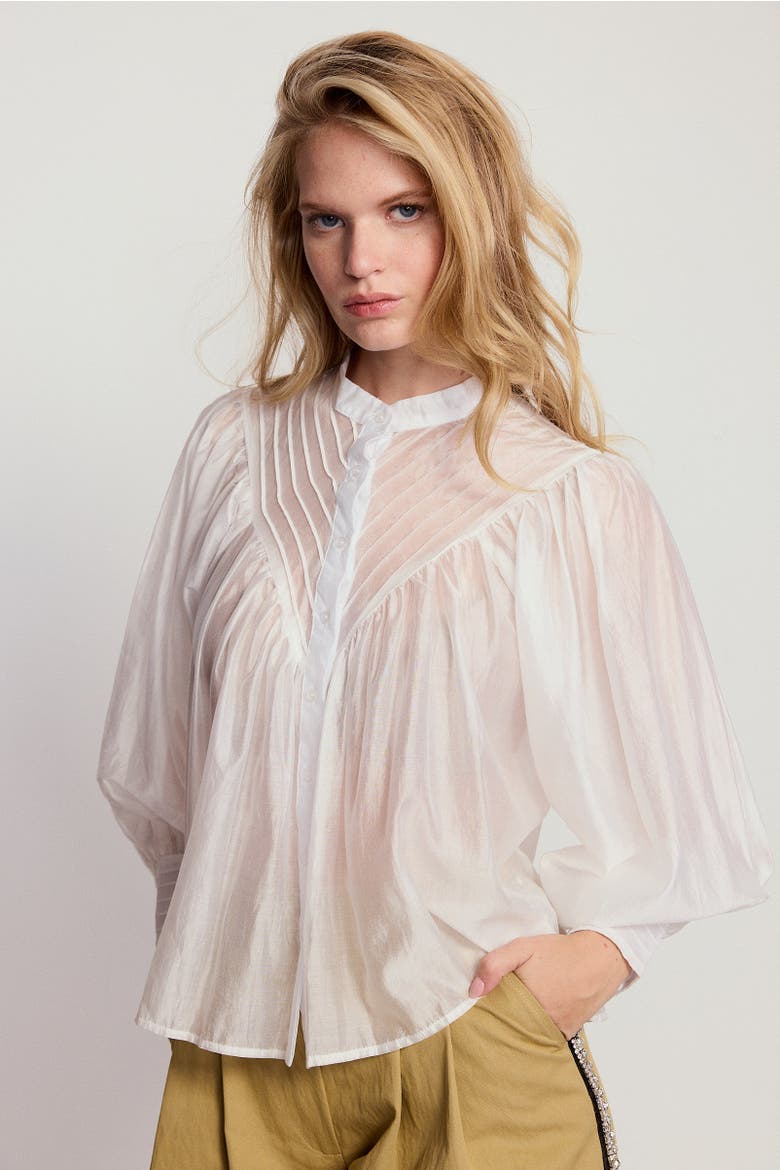 The Shiv Ruffled Shirt, Alternate, color, White