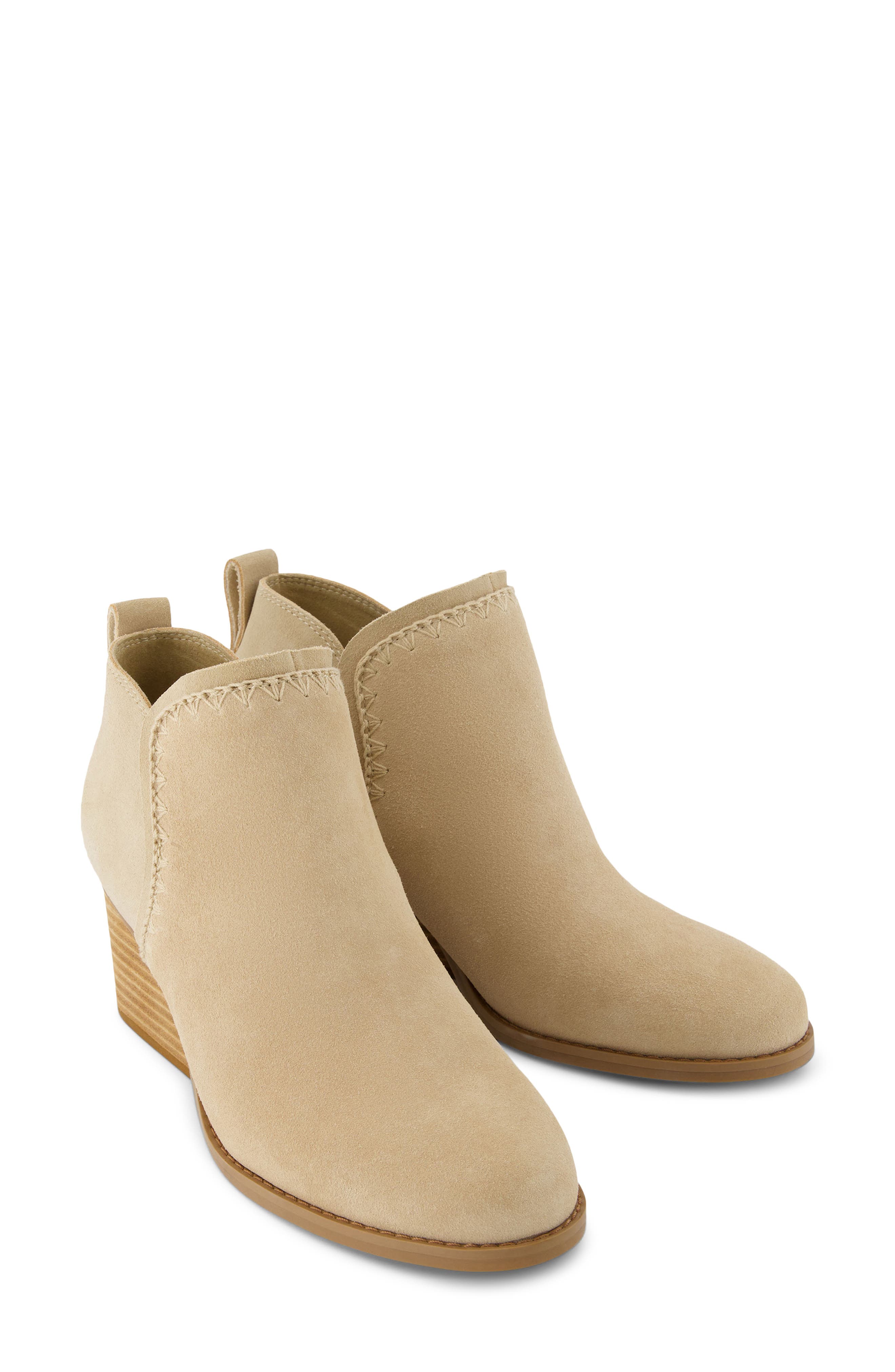 TOMS Kaia Wedge Bootie, Alternate, color, Natural