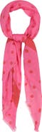Kate Spade New York painterly dot fringe scarf