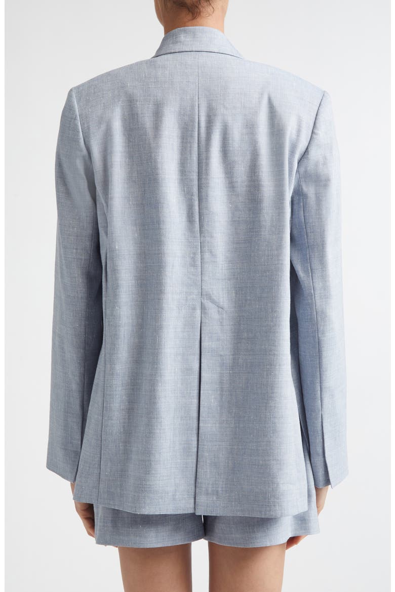 Open Front Linen & Wool Jacket, Alternate, color, 130 SKY BLUE