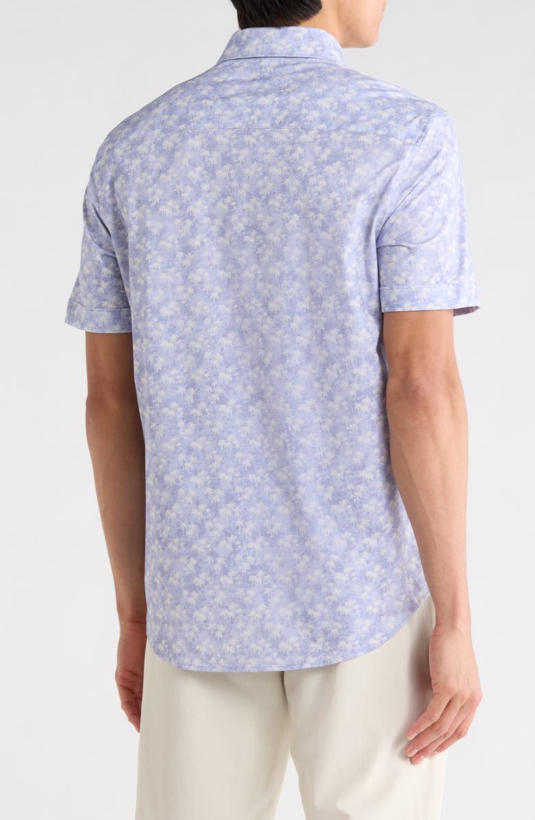 Bugatchi Short Sleeve Woven Shirt, Alternate, color, Lilac