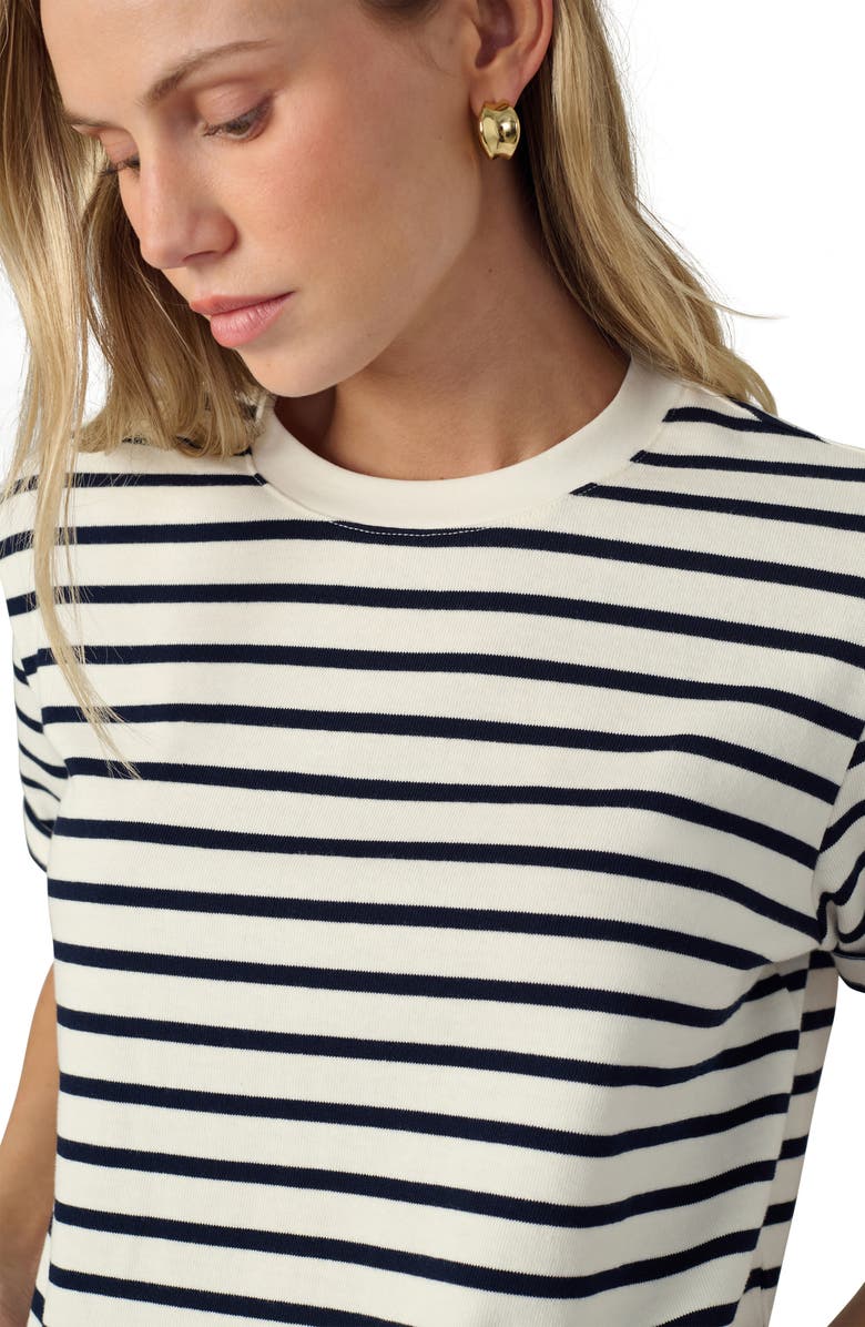 Joe's The Boxy Crop T-Shirt, Alternate, color, Milk/ Navy Stripe