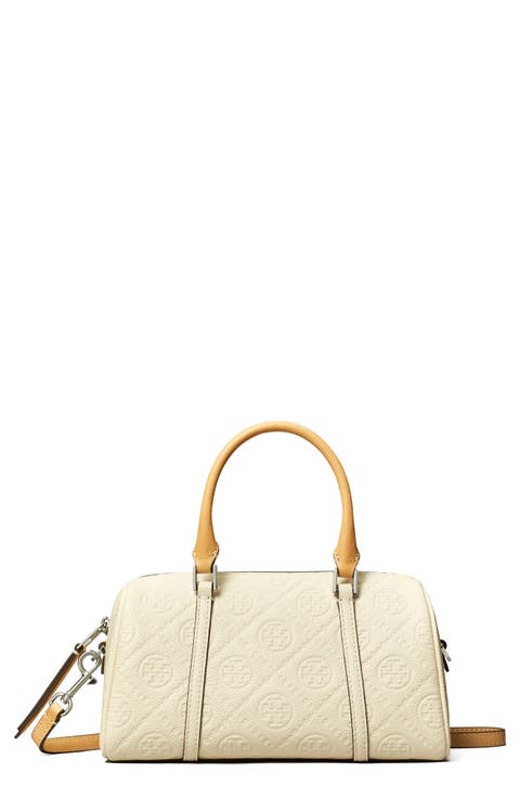 Mini T Monogram Leather Barrel Bag