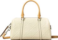 Tory Burch Mini T Monogram Leather Barrel Bag