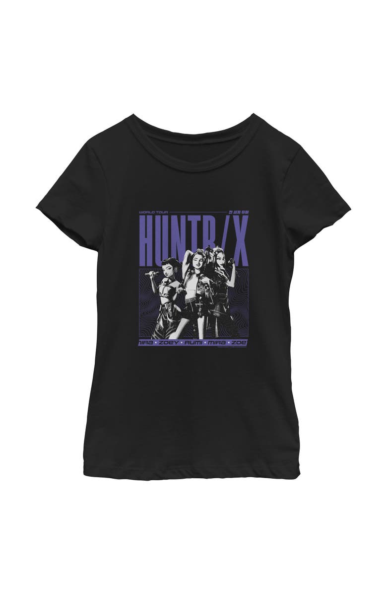 KPop Demon Hunters Girl's KPop Demon Hunters Huntrix World Tour Graphic T-Shirt, Main, color, Black