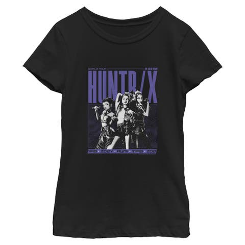 Girl's KPop Demon Hunters Huntrix World Tour  Graphic T-Shirt