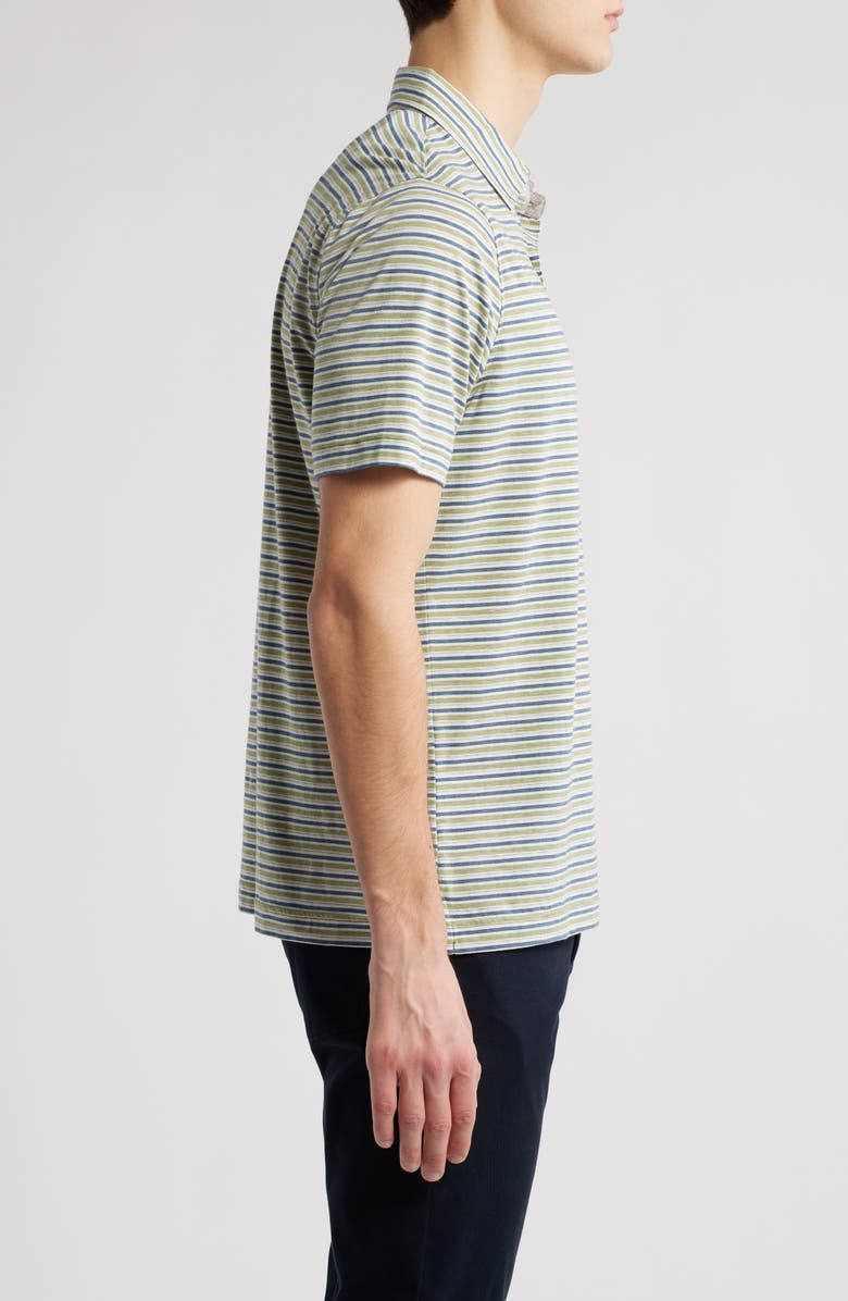 Scott Barber Stripe Cotton Blend Polo, Alternate, color, 