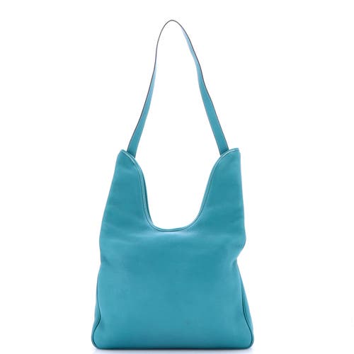 Pre-owned Hermes Hermes Massai Bag Leather 32 In Blue