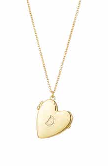 Adornia Initial Heart Locket Pendant Necklace