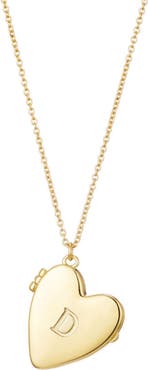 Adornia Initial Heart Locket Pendant Necklace