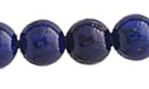 Hmy Jewelry Blue Lapis Lazuli Beaded Rosary Necklace In Black