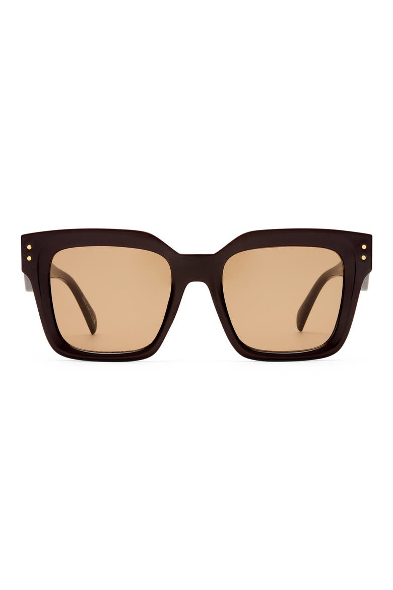 Magnitude 50mm Square Sunglasses, Main, color, CHOCOLATE / BROWN MONO