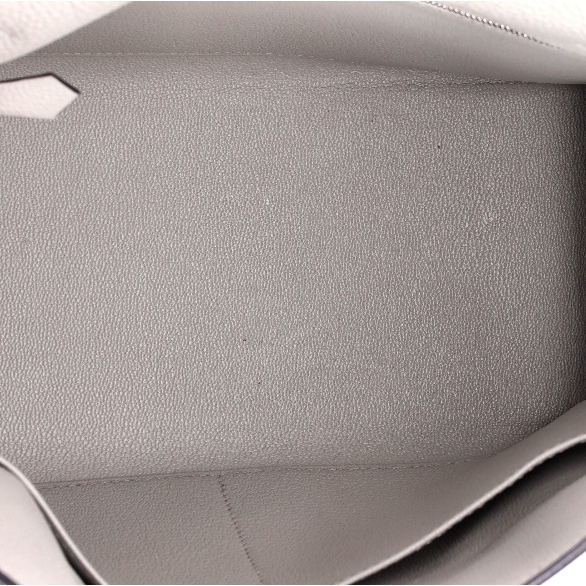 Pre-Owned Hermes Kelly Handbag Grey Togo with Palladium Hardware 28, Alternate, color, 