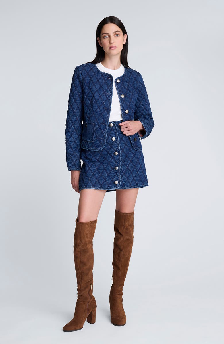 Kenneth Cole Quilted Denim Jacket, Alternate, color,