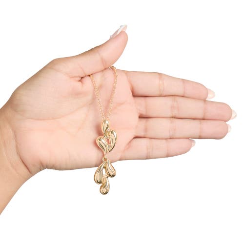 Bcbg Sculptural Heart Pendant Necklace In Gold