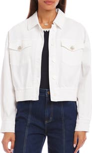 Karen Kane Jewel Button Denim Jean Jacket
