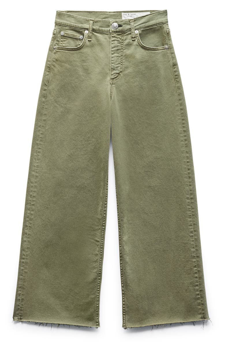 rag & bone Andi Raw Hem Crop Wide Leg Jeans, Alternate, color, 
